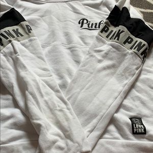 Pink white hoodie